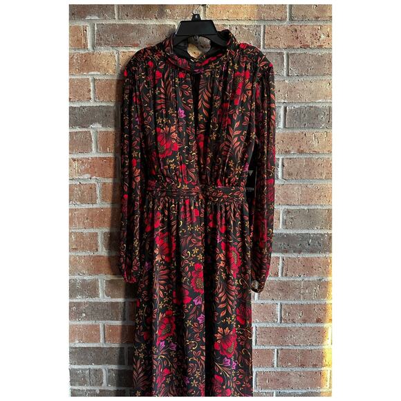 Guess Floral Plant Maxi Open Back Dress Size 6 - Picture 1 of 7